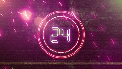 New Year Countdown 2025 Neon V3 Stock Footage 290059766
