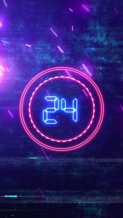 New Year Countdown 2025 Neon V1 Stock Footage 290490331