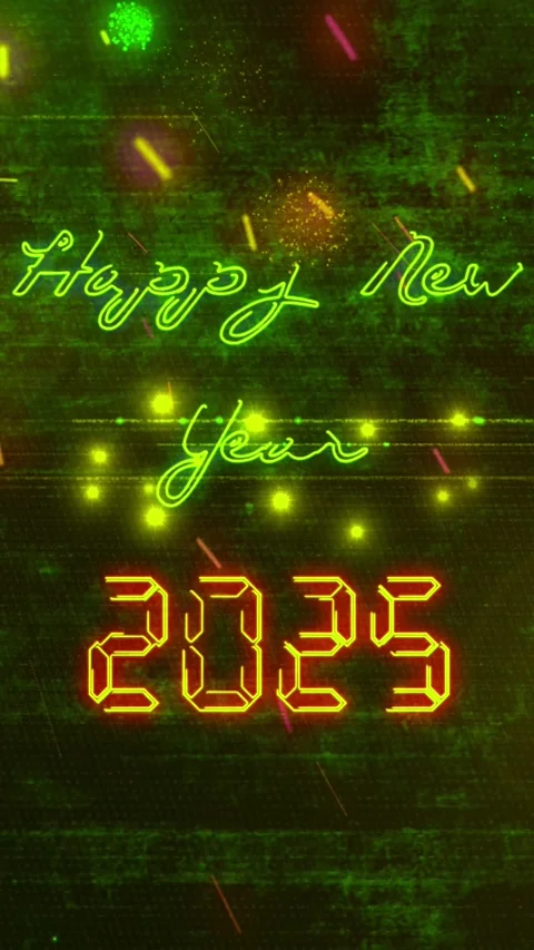 New Year Countdown 2025 Neon V8 Stock-Footage 290490605