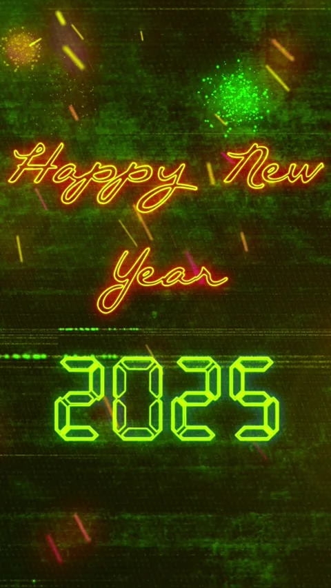 New Year Countdown 2025 Neon V11 Stock Footage 290497314