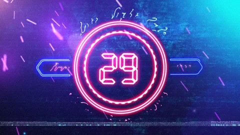 New Year Countdown 2026 - Neon Stock After Effects