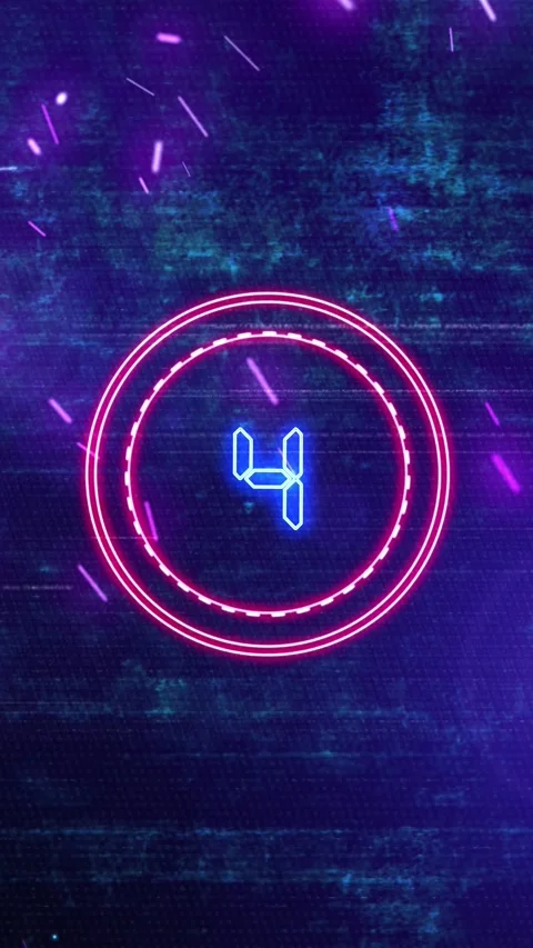 New Year Countdown 2027 Neon V4 Stock Footage 340760311