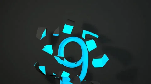 New year countdown blue 1080p Stock Footage 33699471