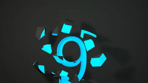 New year countdown blue 720p Stock Footage 33699486