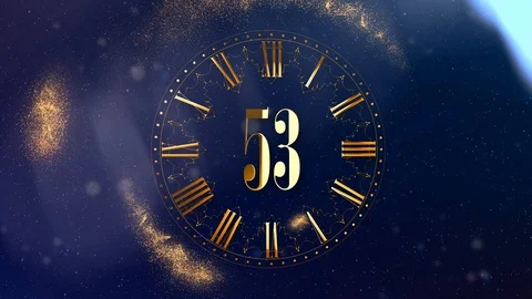 New Year Countdown Blue Grade Stock Footage 99232629