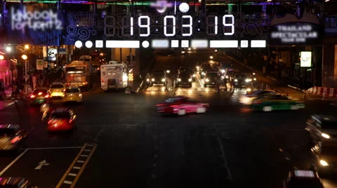 New year countdown clock in city Stock Footage 59738505