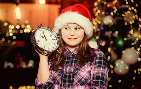 New year countdown. Counting time. Few minutes till new year. Magic moment is Foto stock