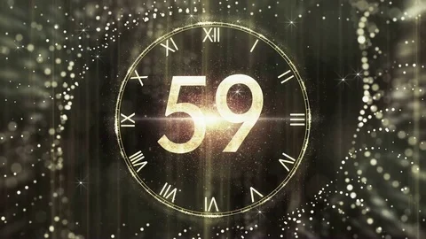 New year countdown gold 01 Stock Footage 82457770