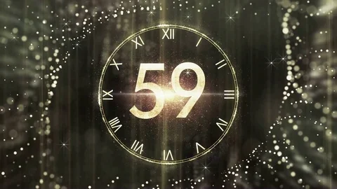 New year countdown gold 02 Stock Footage 82457694