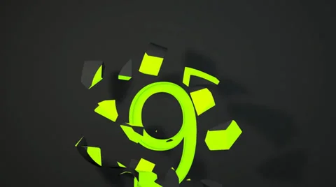 New year countdown green 1080p Stock Footage 33703255