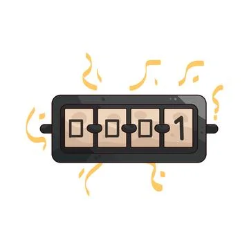 New Year countdown illustration Stock Illustration