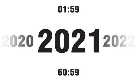 New Year Countdown moved slide to right side illustration on isolated backgro Illustrazione stock