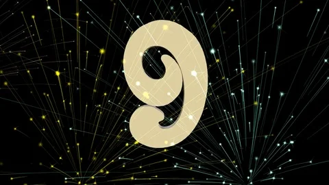 New Year countdown from number 10, second intervals. 3d vintage numbers falling 스톡 동영상 79625436