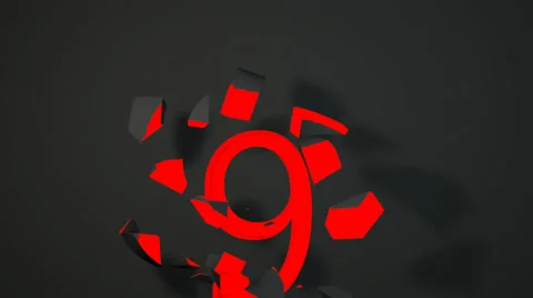 New year countdown red 1080p Stock Footage 33700058