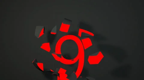 New year countdown red 720p Stock Footage 33700059