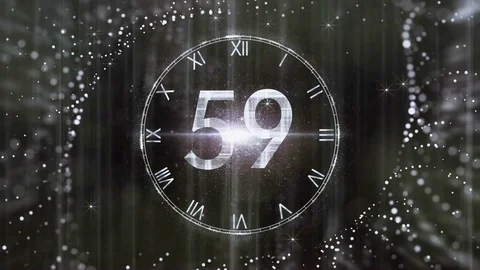 New year countdown silver Video stock 82457330