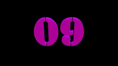 New Year countdown from ten to one, followed by beautiful colorful fireworks and Stock Footage 83627718