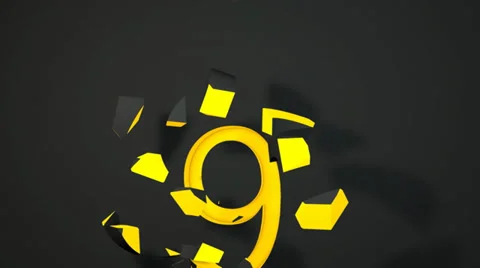 New year countdown yellow 1080p Stock Footage 33702250