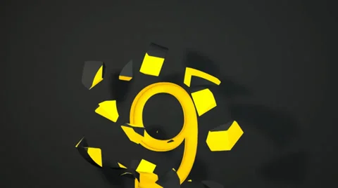 New year countdown yellow 720p Stock Footage 33702261