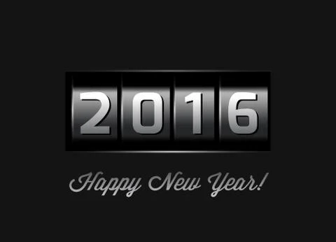 New Year counter 2016. Stock Illustration