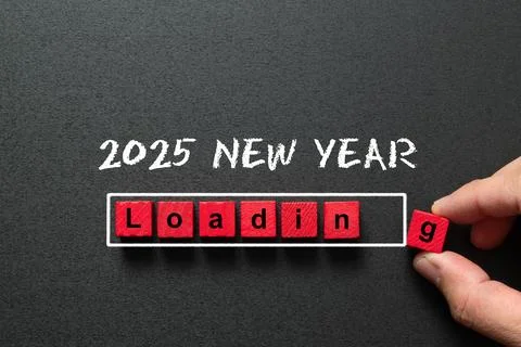 New year counting down to 2025 Stockfoto's