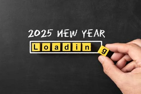 New year counting down to 2025 Stockfoto's