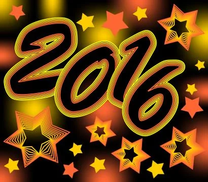 New year crazy background in vivid contrasting colors Illustrazione stock