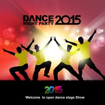 New year dance show Stock Illustration