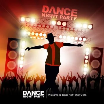 New year dance show Illustrazione stock