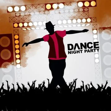 New year dance show Stock Illustration