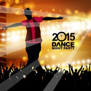 New year dance show Stock Illustration