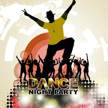 New year dance show Stock Illustration