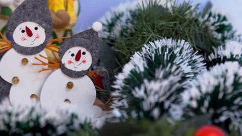 New Year decorations and decorations Stock Footage 83094771