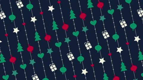 New Year Decorative Pattern | Festive Holiday Background Stock Footage 329561854