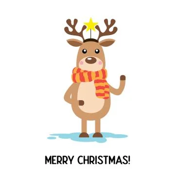 New year deer Stock Illustration