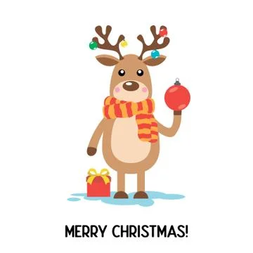 New year deer Stock Illustration