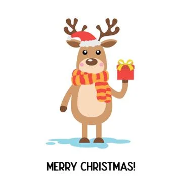 New year deer Stock Illustration