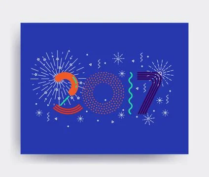 New Year design Stock Illustration