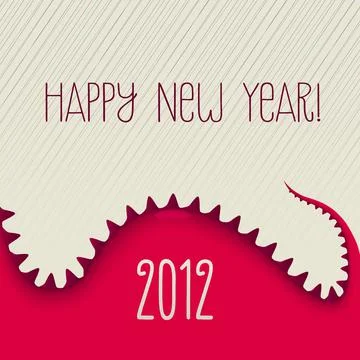 New Year Dino Stock Illustration