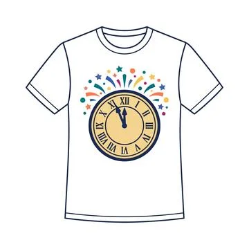 New year eve midnight clock celebration graphic t shirt design with midnight イラスト素材