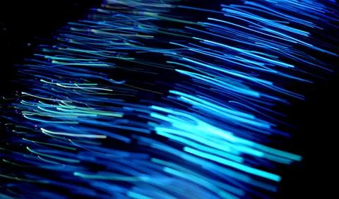 New Year, firework and motion blur for wallpaper, vibrant streak and neon c.. Stock Photos