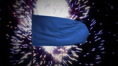 New year firework flag of Mongolia Stock Footage 101352517