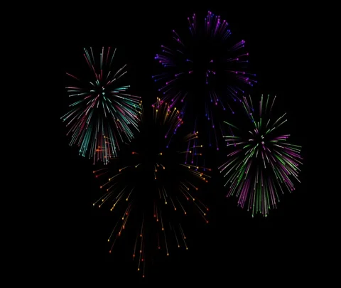 New year Firework Video Stock Footage