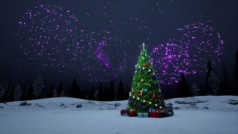 New year fireworks in 4k Stock Footage 324438446