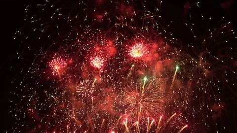 New year fireworks background Stock Footage 82113453