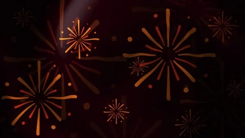 New Year Fireworks Background Loop Stock Footage 309470151