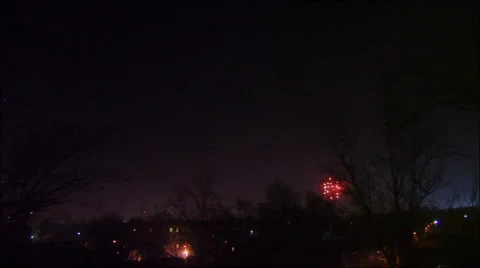 New year fireworks  Stock-Footage 1000703