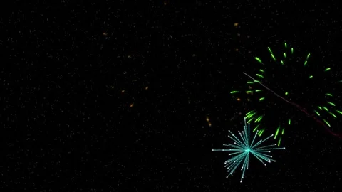 New year Fireworks Stock Footage 69243886