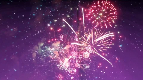New Year fireworks Stock Footage 99791876