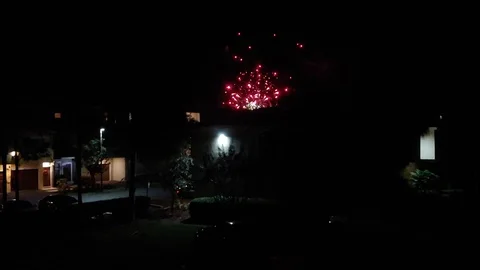 New Year Fireworks Stockbeeldmateriaal 122644429